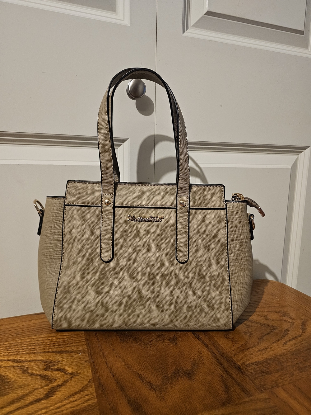 Montana West Medium Beige Structured Hand Bag